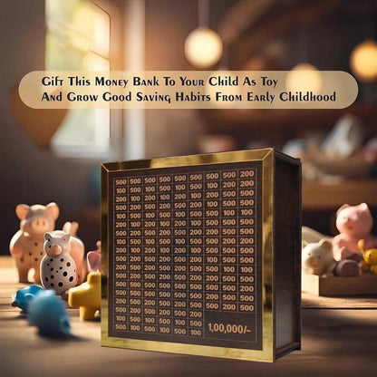 Unique MDF Piggy Bank with Custom Photo and Name